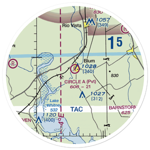 Circle 'A' Ranch Airport (05TX) VFR Sectional Sticker (20 mile)