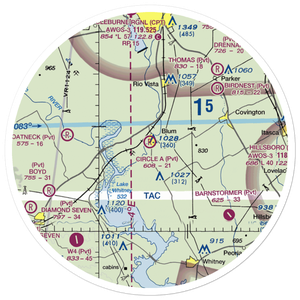 Circle 'A' Ranch Airport (05TX) VFR Sectional Sticker (30 mile)