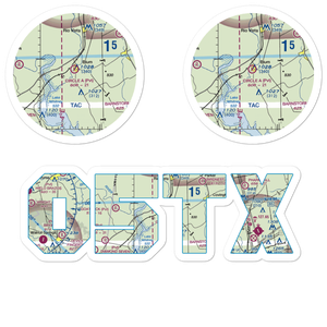 Circle 'A' Ranch Airport (05TX) VFR Sectional Sticker Pack