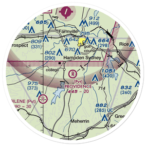 Providence Airport (05VA) VFR Sectional Sticker (20 mile)