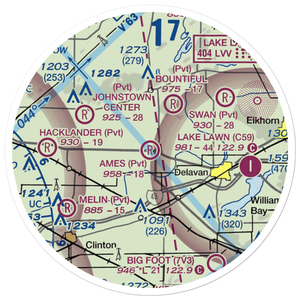 Ames Private Airport (05WI) VFR Sectional Sticker (20 mile)