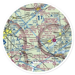 Ames Private Airport (05WI) VFR Sectional Sticker (30 mile)
