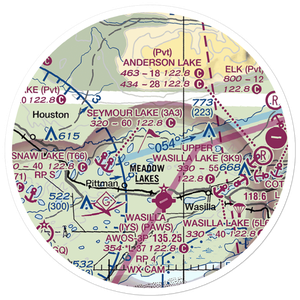 June Lake Airpark (06AK) VFR Sectional Sticker (20 mile)
