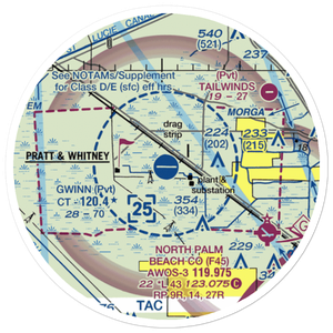 William P Gwinn Airport (06FA) VFR Sectional Sticker (20 mile)