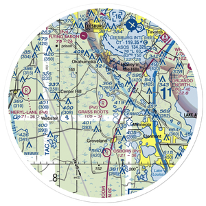 Grass Roots Airpark (06FD) VFR Sectional Sticker (30 mile)