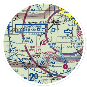 Rich Field (06IA) VFR Sectional Sticker (20 mile)