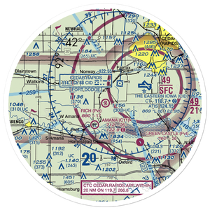 Rich Field (06IA) VFR Sectional Sticker (30 mile)