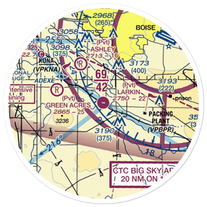 Larkin Airport (06ID) VFR Sectional Sticker (20 mile)