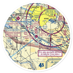 Larkin Airport (06ID) VFR Sectional Sticker (30 mile)