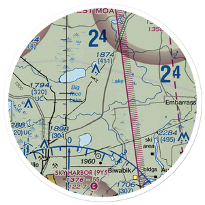 Pike Field Airport (06MN) VFR Sectional Sticker (20 mile)