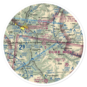 Freefall Oz Airport (06PA) VFR Sectional Sticker (30 mile)