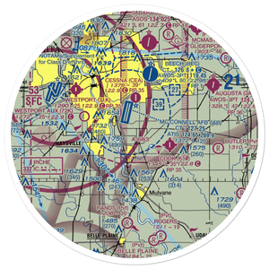 Beyer Farm Airport (06SN) VFR Sectional Sticker (30 mile)