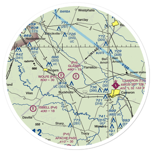 Glaser Field (06TA) VFR Sectional Sticker (30 mile)