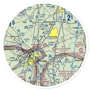 Hunter STOLport (06TN) VFR Sectional Sticker (30 mile)