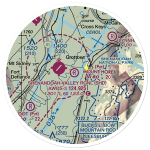 Mount Horeb Field (06VA) VFR Sectional Sticker (20 mile)