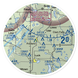 Young Private Airport (06WI) VFR Sectional Sticker (20 mile)
