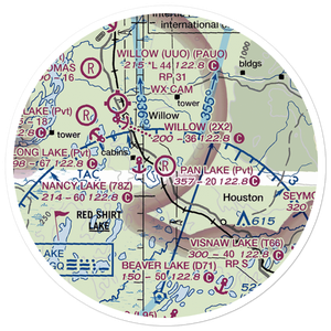 Pan Lake Strip Airport (07AA) VFR Sectional Sticker (20 mile)