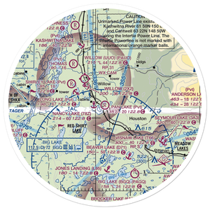 Pan Lake Strip Airport (07AA) VFR Sectional Sticker (30 mile)