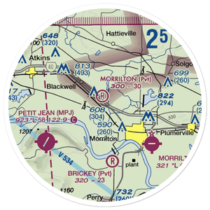 Morrilton Airport (07AR) VFR Sectional Sticker (20 mile)