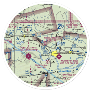 Morrilton Airport (07AR) VFR Sectional Sticker (30 mile)