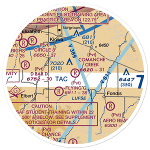 Comanche Creek Airport (07CO) VFR Sectional Sticker (20 mile)