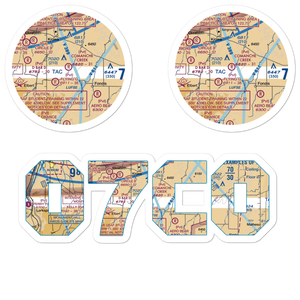 Comanche Creek Airport (07CO) VFR Sectional Sticker Pack