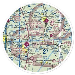 Alcovy Airport (07GA) VFR Sectional Sticker (30 mile)