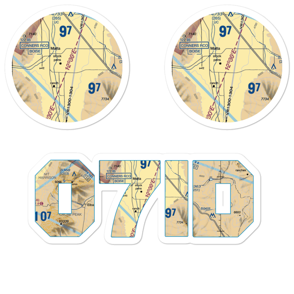 Interstate Airport (07ID) VFR Sectional Sticker Pack 