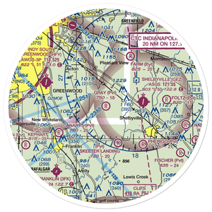 Gray Airport (07IN) VFR Sectional Sticker (30 mile)