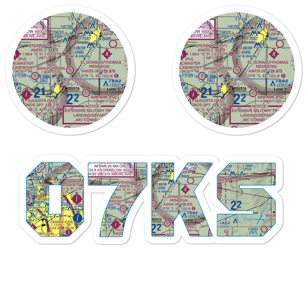 Heape Field (07KS) VFR Sectional Sticker Pack 