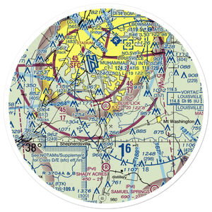 Blue Lick Airport (07KY) VFR Sectional Sticker (30 mile)