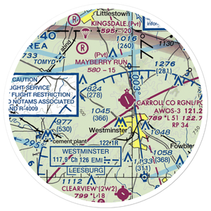 Baugher's Orchard Airport (07MD) VFR Sectional Sticker (20 mile)