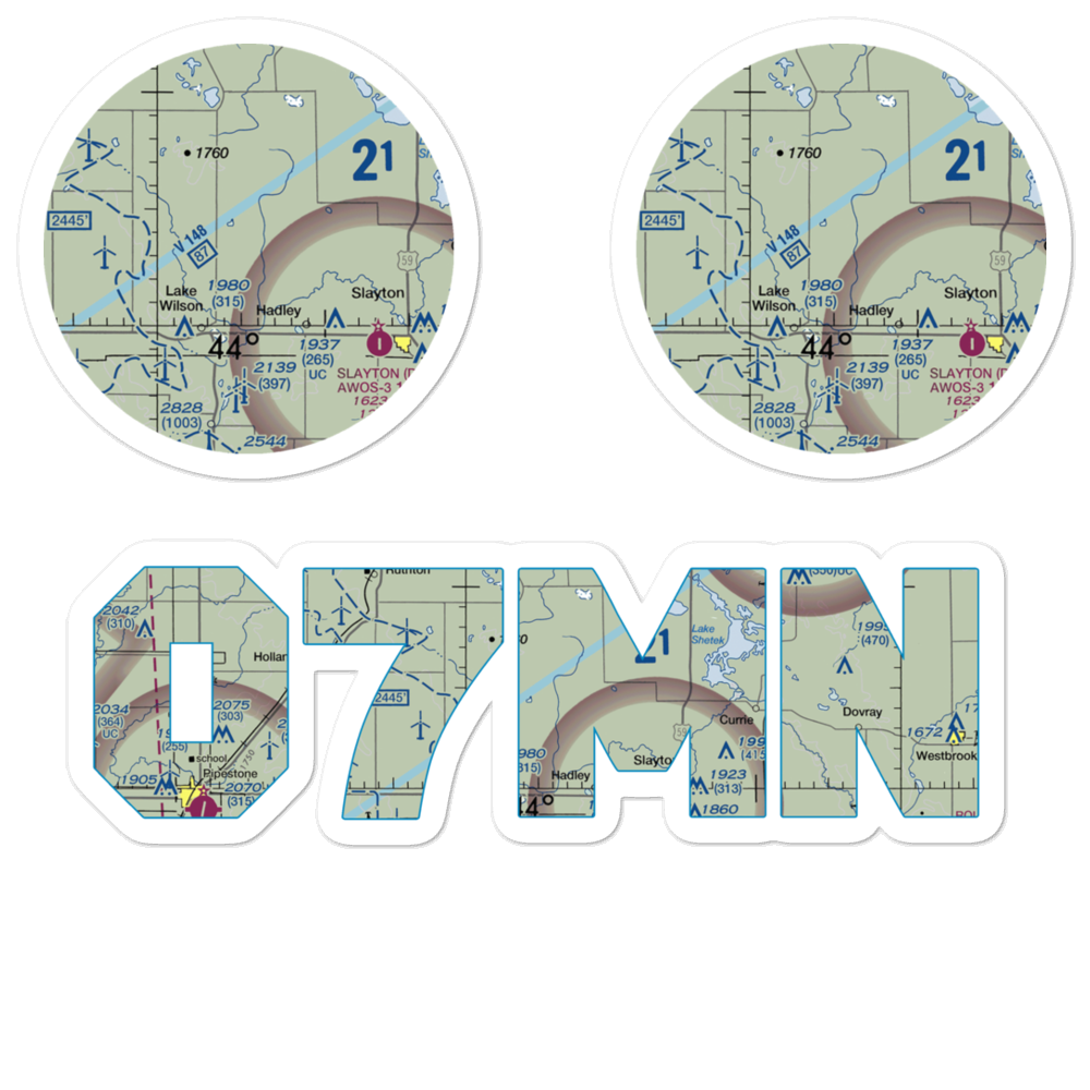 Dairyview Airport (07MN) VFR Sectional Sticker Pack 
