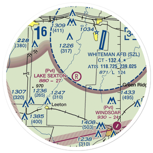 Lake Sexton Airport (07MO) VFR Sectional Sticker (20 mile)