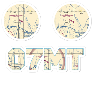 Glasgow Industrial Airport (07MT) VFR Sectional Sticker Pack