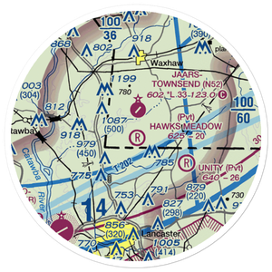 Hawks Meadow Airport (07NC) VFR Sectional Sticker (20 mile)