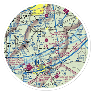 Hawks Meadow Airport (07NC) VFR Sectional Sticker (30 mile)