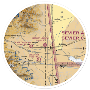 Border Line Farm Airport (07NV) VFR Sectional Sticker (30 mile)