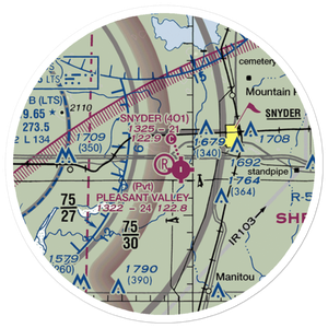 Pleasant Valley Airport (07OK) VFR Sectional Sticker (20 mile)