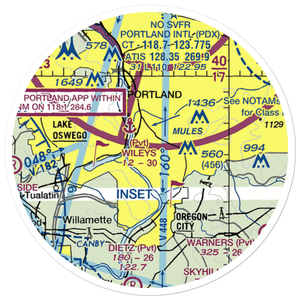 Bruce's Airport (07OR) VFR Sectional Sticker (20 mile)