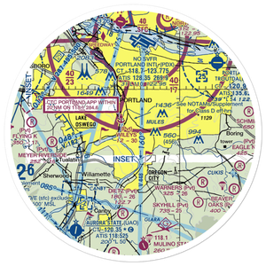 Bruce's Airport (07OR) VFR Sectional Sticker (30 mile)