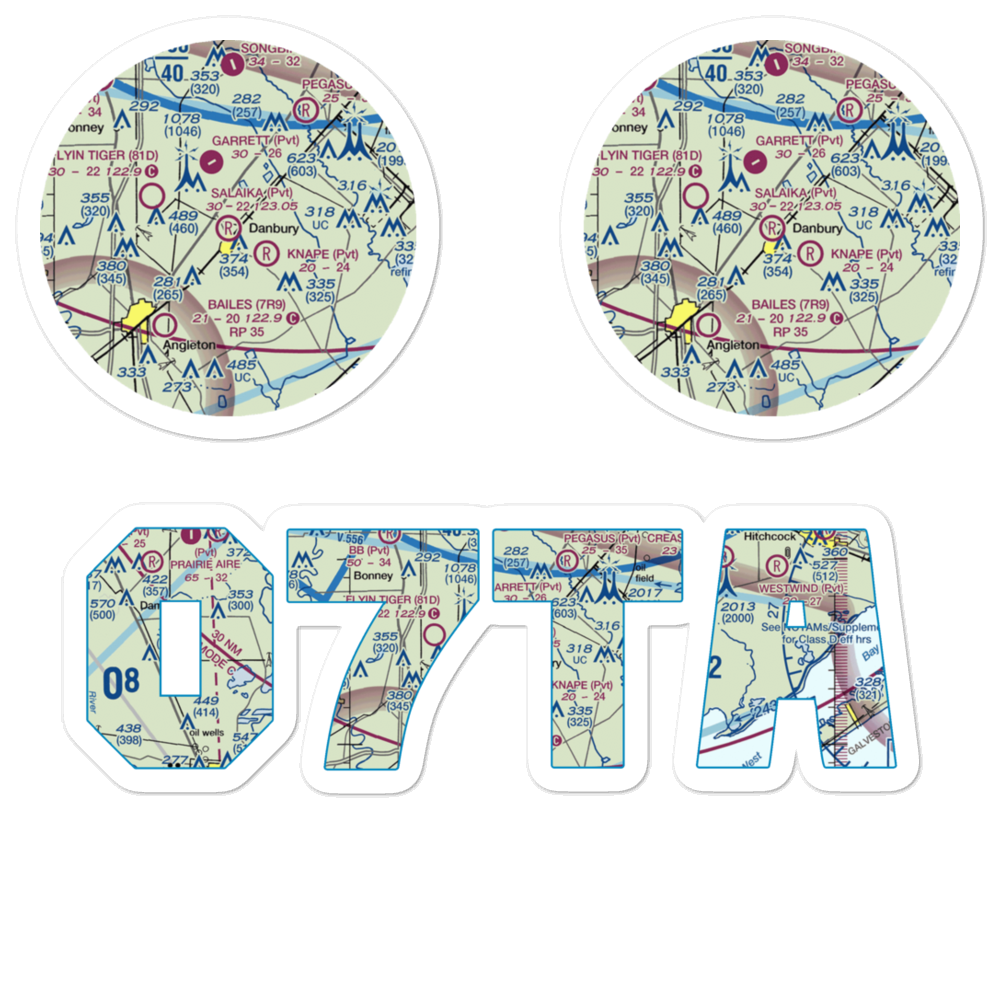 Salaika Aviation Airport (07TA) VFR Sectional Sticker Pack 
