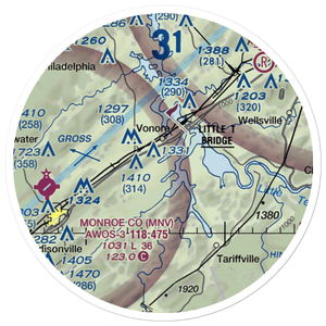 Corntassel Airport (07TN) VFR Sectional Sticker (20 mile)