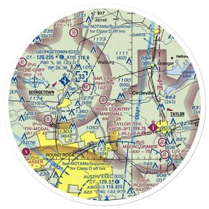 Cross-Country Estates Airport (07TS) VFR Sectional Sticker (30 mile)
