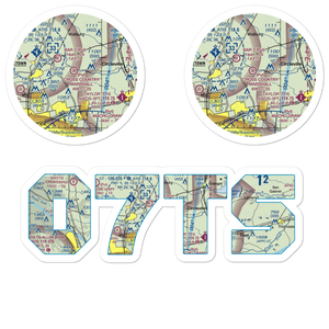 Cross-Country Estates Airport (07TS) VFR Sectional Sticker Pack