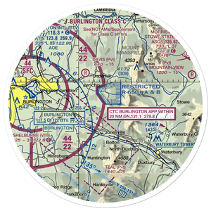 Meadow STOLport (07VT) VFR Sectional Sticker (30 mile)