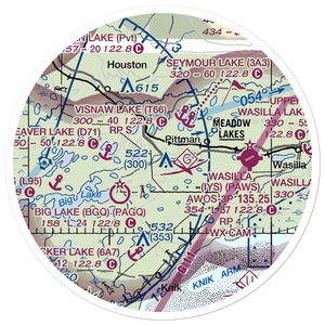 Fisher Airport (08AK) VFR Sectional Sticker (20 mile)