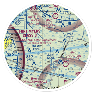 Duda Airstrip (08FA) VFR Sectional Sticker (20 mile)