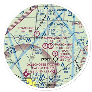 Sunniland Ranch Airport (08FD) VFR Sectional Sticker (20 mile)