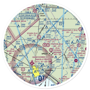Sunniland Ranch Airport (08FD) VFR Sectional Sticker (30 mile)